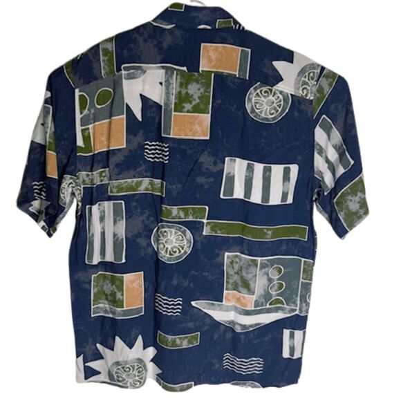 The Territory Ahead Men's Tribal Short Sleeve Button Up Shirt Multicolor Large - Picture 2 of 8